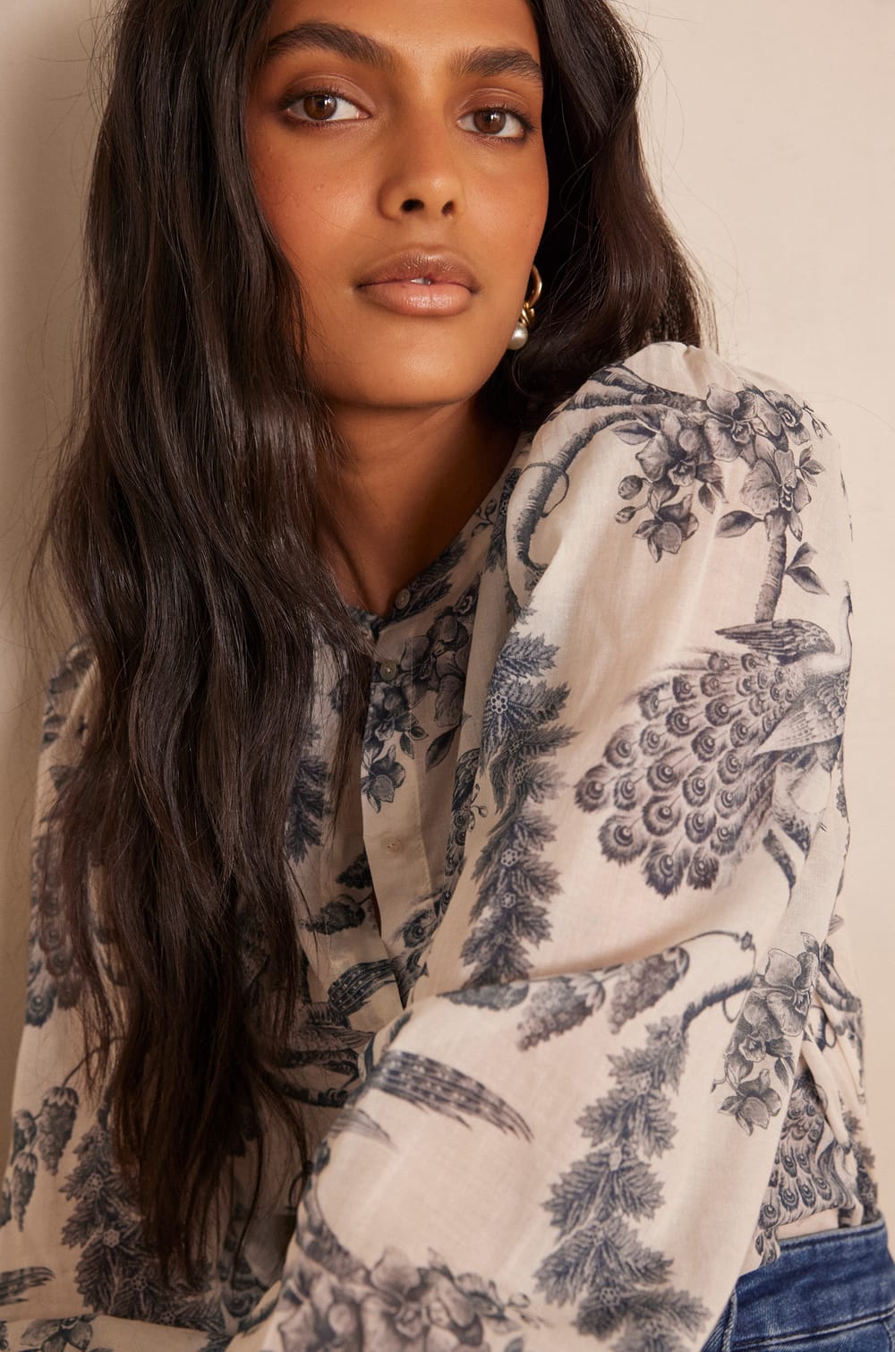 Blouse SAPHIR en coton;${refinementColor}