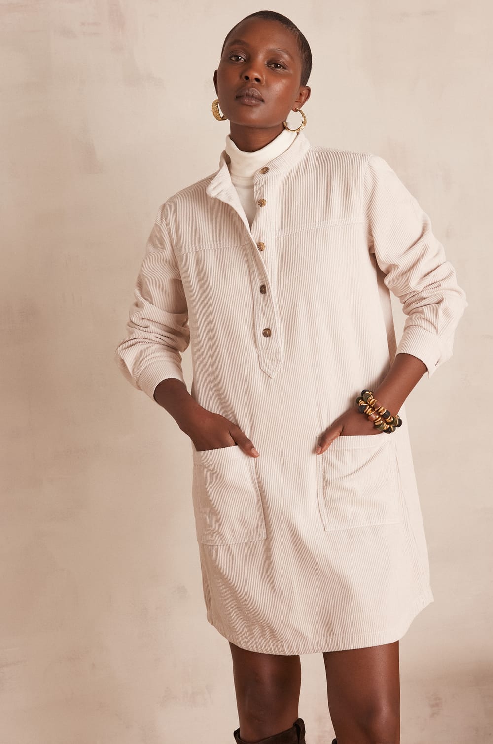 RITA velvet shirt dress;${refinementColor}