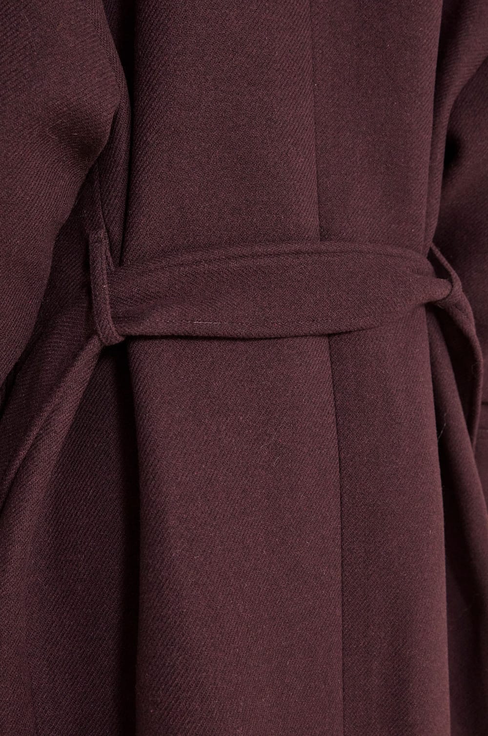 Eggplant mixed wool coat CASSIDY;${refinementColor}