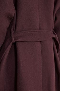Eggplant mixed wool coat CASSIDY;${refinementColor}