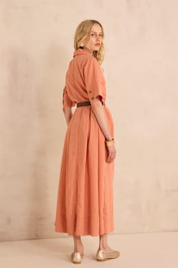 Patricia striped straight dress;${refinementColor}
