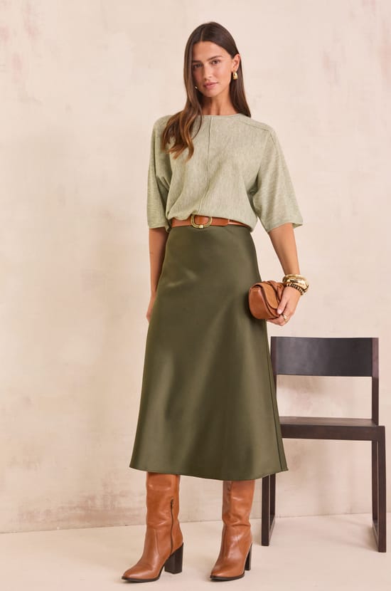 PRESTON 3/4 sleeve jumper;${refinementColor}