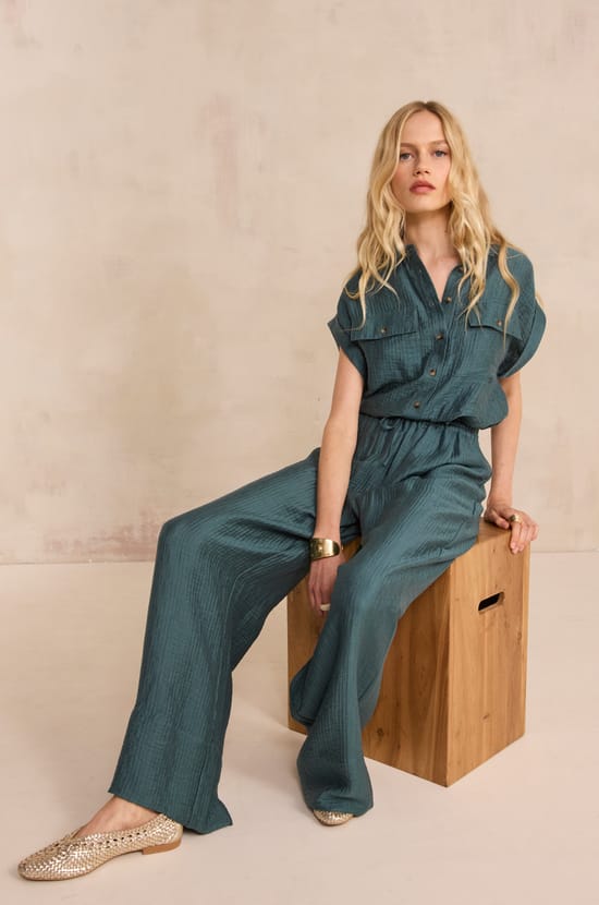 MALLORY short sleeve blouse;${refinementColor}