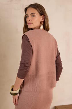 BARCLAY sleeveless jumper in wool;${refinementColor}