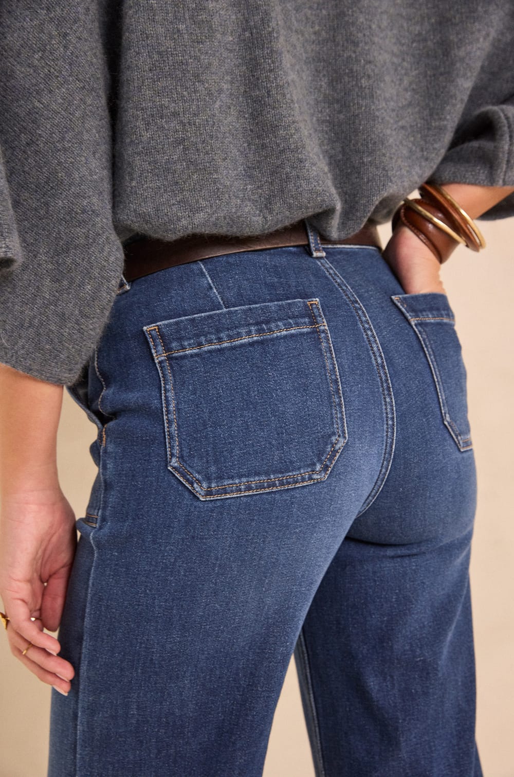 Losse ALESS jeans in denim;${refinementColor}