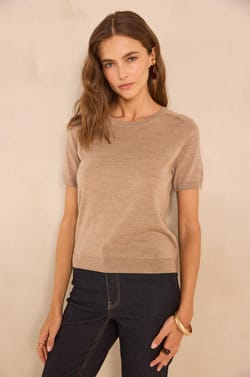 Short-sleeved wool sweater ALICE;${refinementColor}