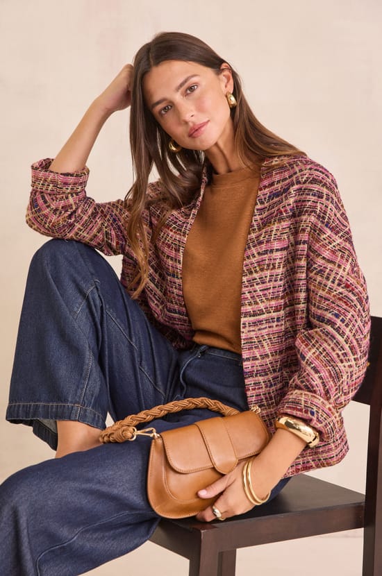 LISA linen and cotton sweatshirt;${refinementColor}