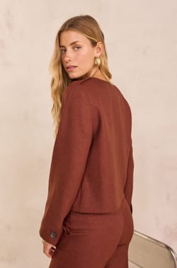 VIRGILE structured short jacket;${refinementColor}