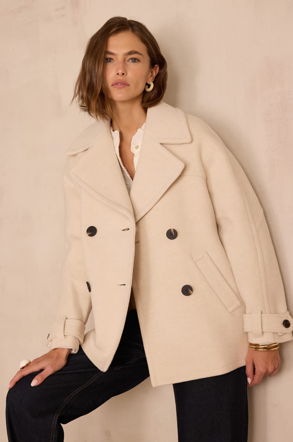 DEAN wool peacoat;${refinementColor}