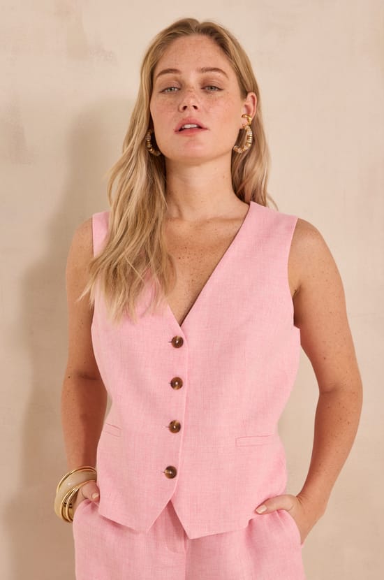 ABEL sleeveless vest;${refinementColor}