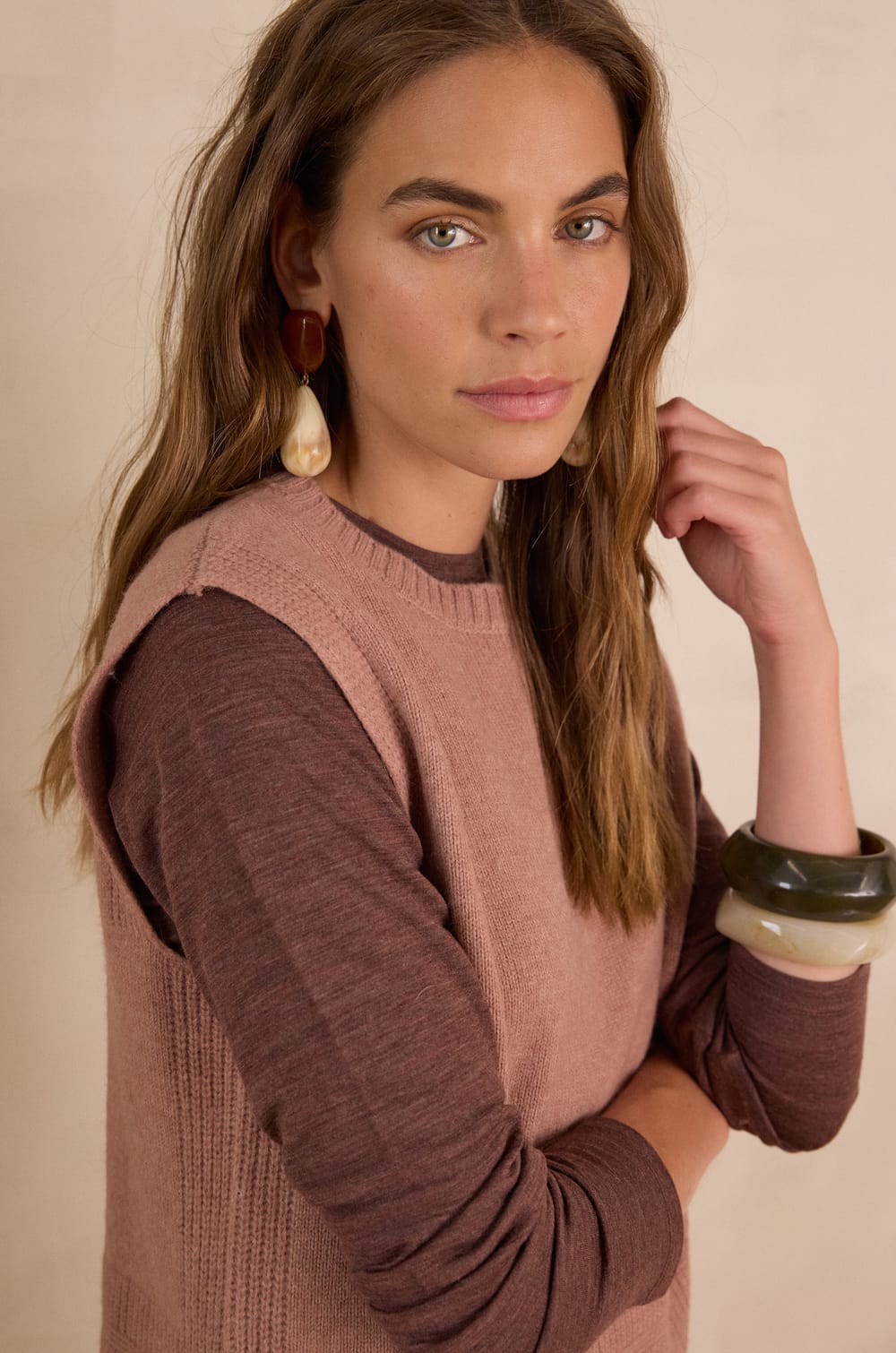 Pull sans manches BARCLAY en laine;${refinementColor}