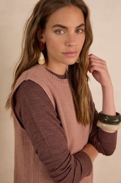 BARCLAY sleeveless jumper in wool;${refinementColor}