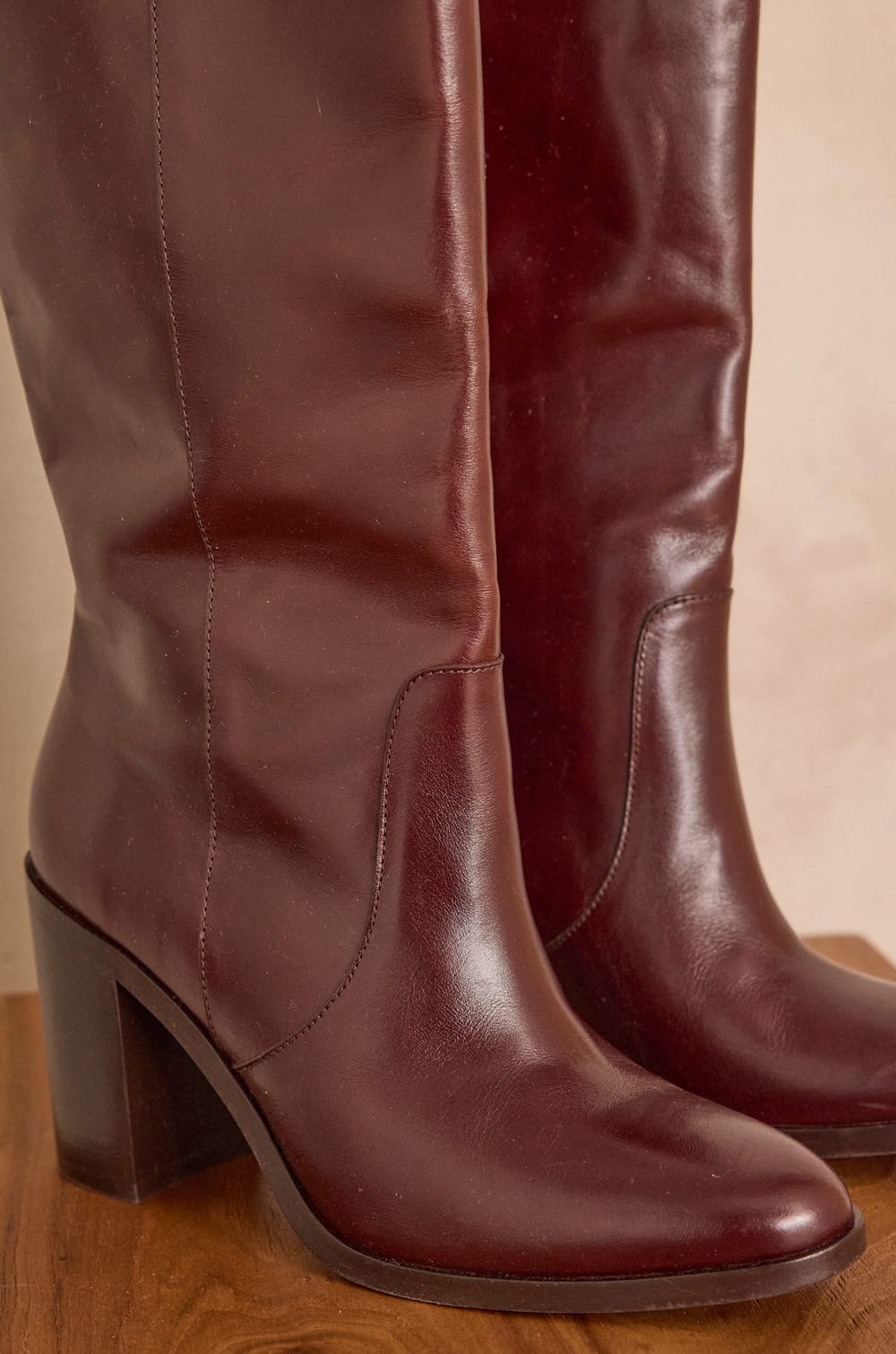 VANESSA leather Boots;${refinementColor}