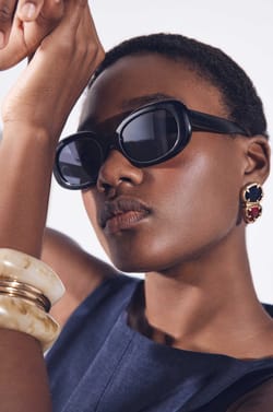 Beverly cotton blend A-line dress;${refinementColor}