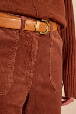 SELYNA cotton velvet trousers;${refinementColor}