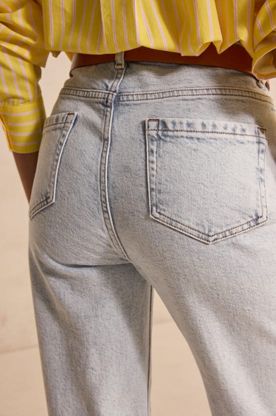 Jean unisexe droit en coton m&eacute;lang&eacute; PASSIONNANT;${refinementColor}