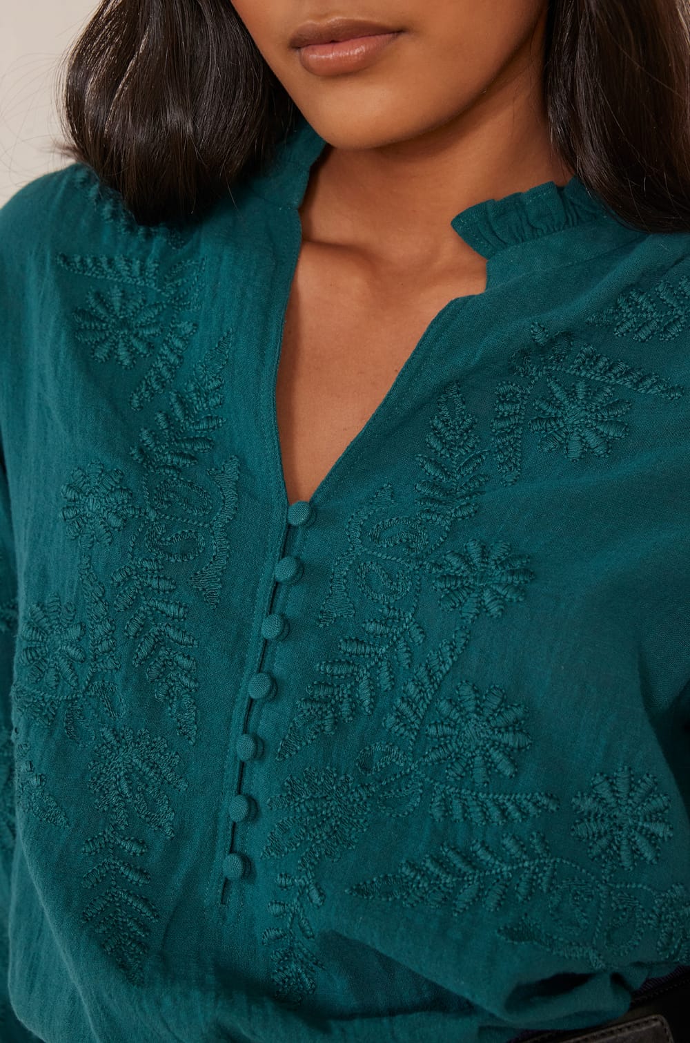 MALIA cotton blouse;${refinementColor}