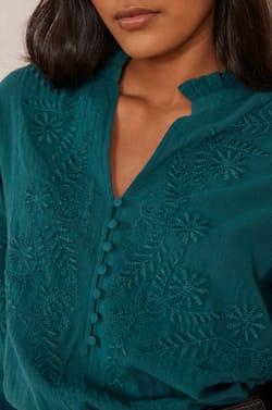 MALIA cotton blouse;${refinementColor}