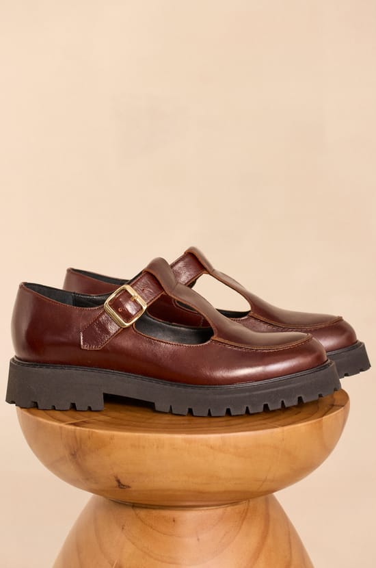 Derbys plates en cuir ORPHEE;${refinementColor}
