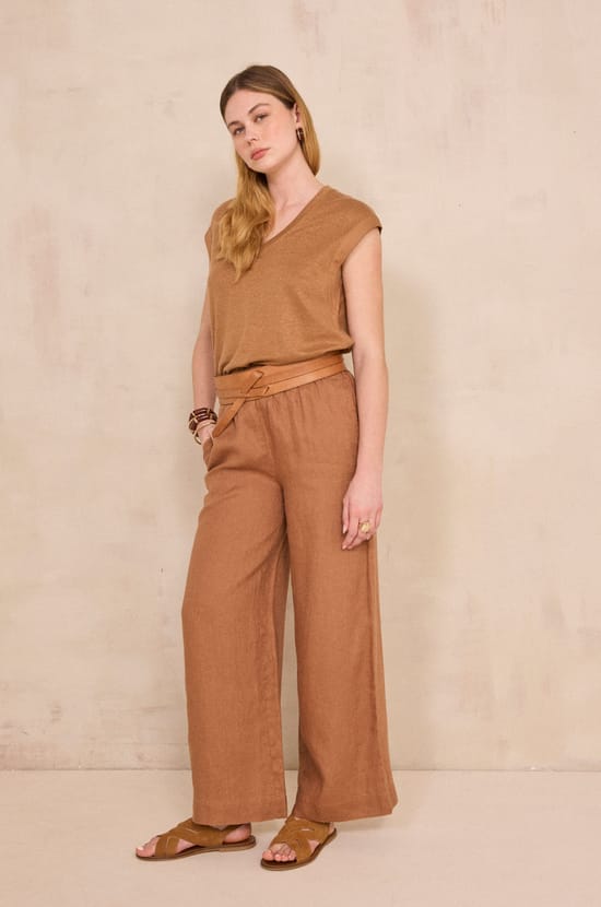 TIM wide linen pants;${refinementColor}