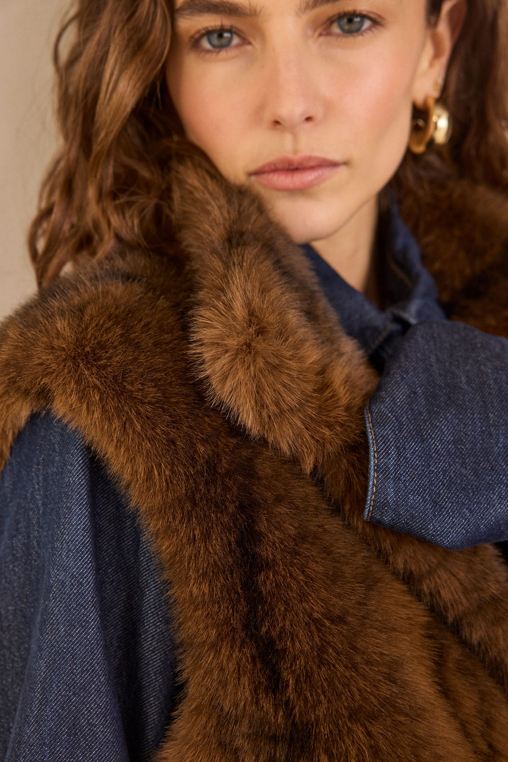 SUZANNE fluffy sleeveless Cardigan woman | TABAC | Maison 123