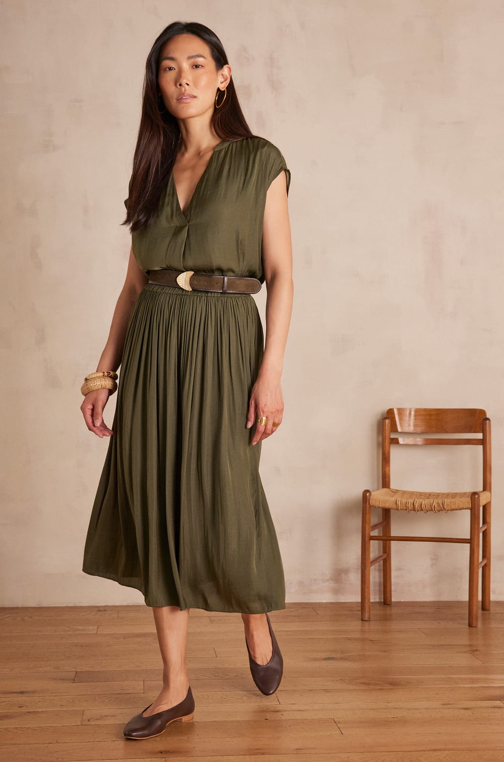 CRYSTAL pleated skirt;${refinementColor}