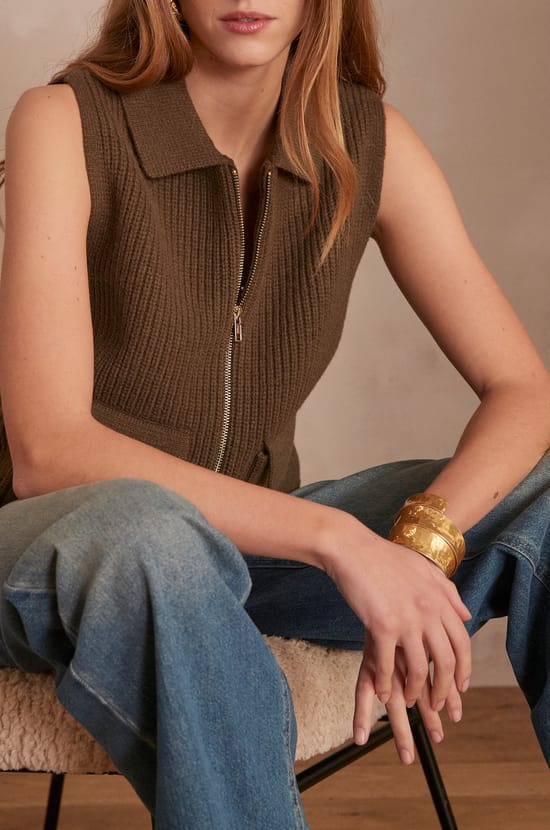 Gilet sans manches en laine SIMON;${refinementColor}