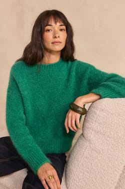 ANASTASIA long-sleeve blended mohair sweater;${refinementColor}