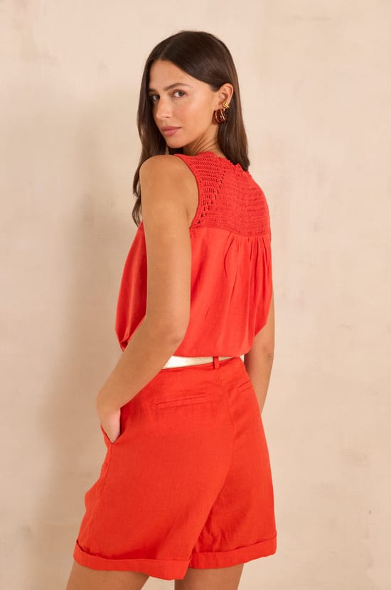 D&eacute;bardeur crochet&eacute; en coton LOIS;${refinementColor}