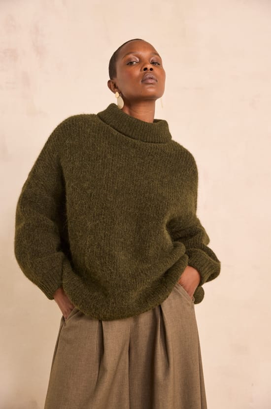Long-sleeved alpaca sweater AZALEA;${refinementColor}