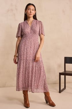 Flowy dress with LANA print;${refinementColor}