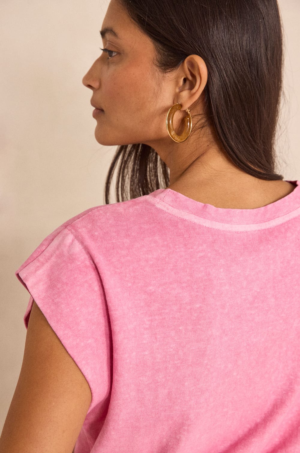 T-shirt &agrave; manches courte en chanvre et coton LOIC;${refinementColor}