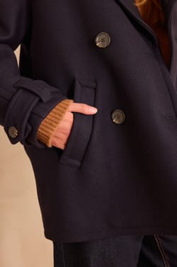 DEAN wool pea coat;${refinementColor}