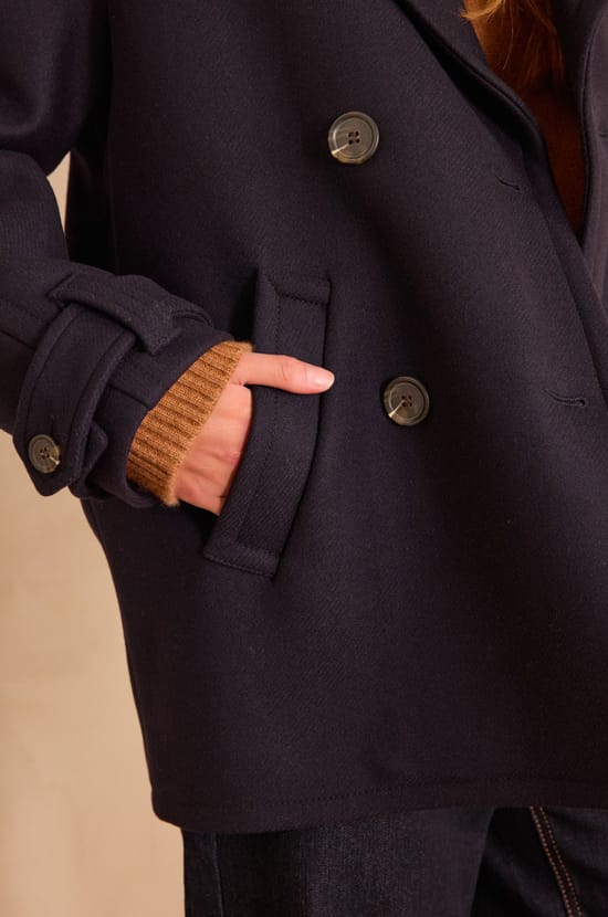DEAN wool pea coat;${refinementColor}