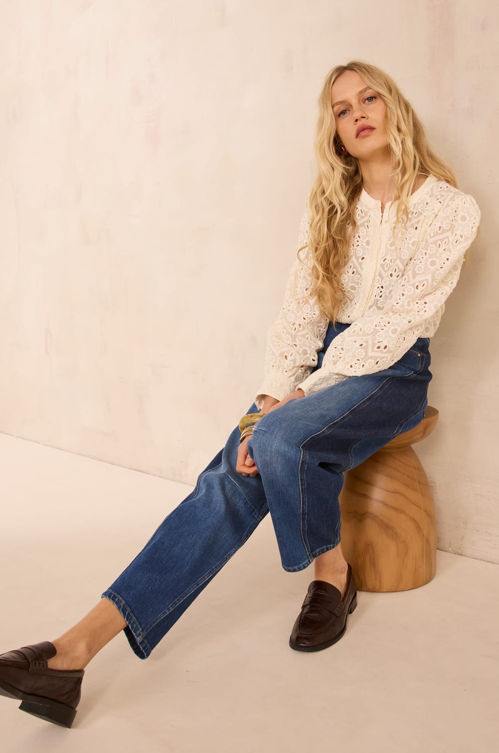 Robinson two-tone cotton balloon Jean;${refinementColor}