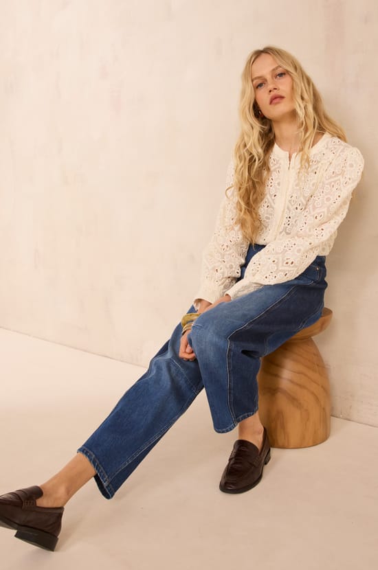 Robinson two-tone cotton balloon Jean;${refinementColor}