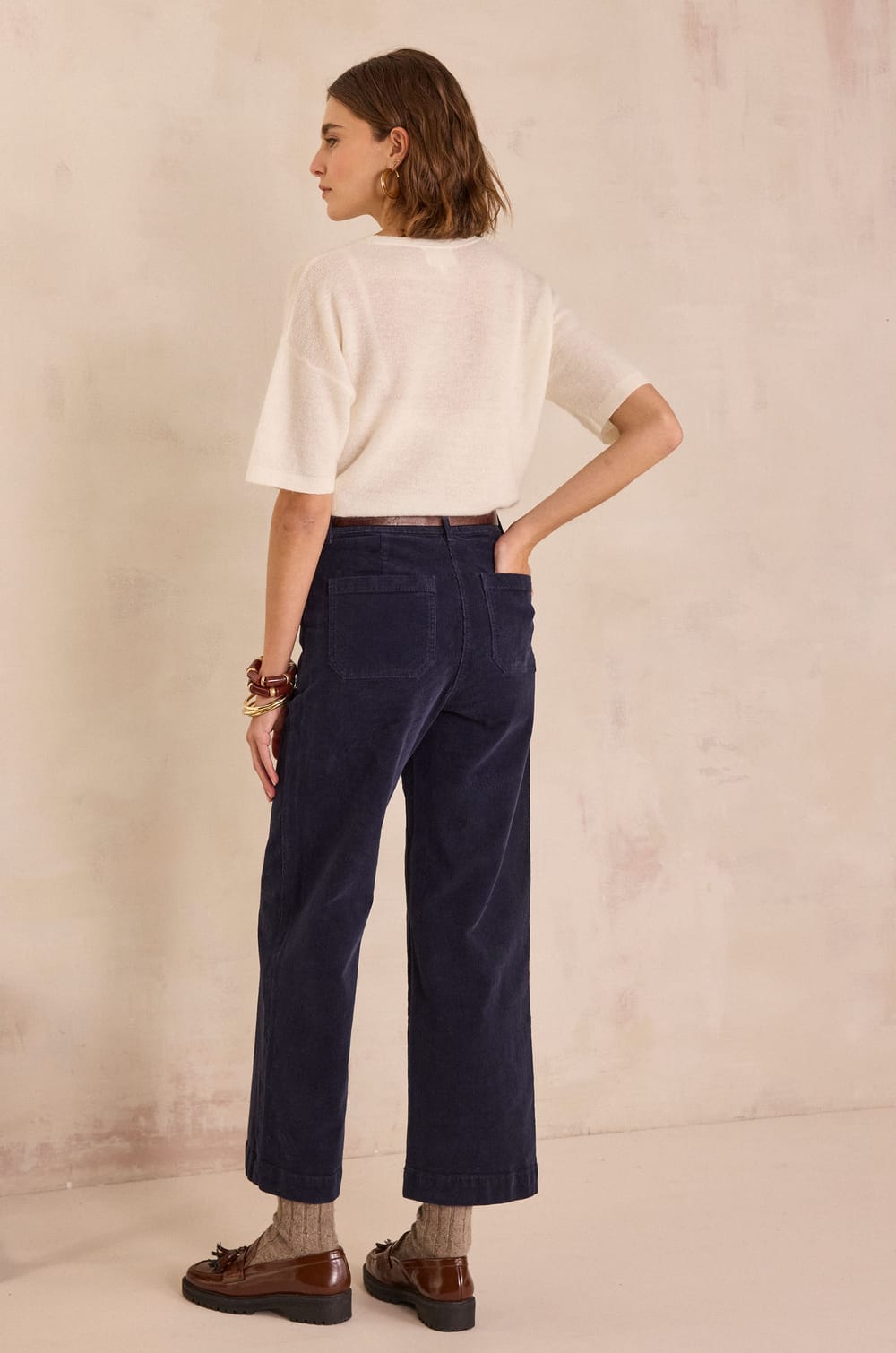 Pantalon en velours c&ocirc;tel&eacute; NALLA;${refinementColor}