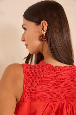 Crochet cotton tank top LOIS;${refinementColor}