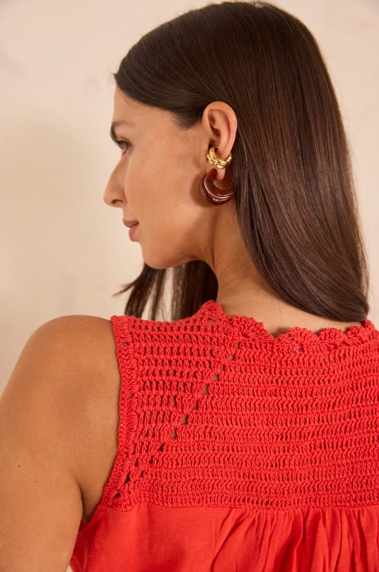 D&eacute;bardeur crochet&eacute; en coton LOIS;${refinementColor}