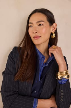 SIMONE striped blazer;${refinementColor}