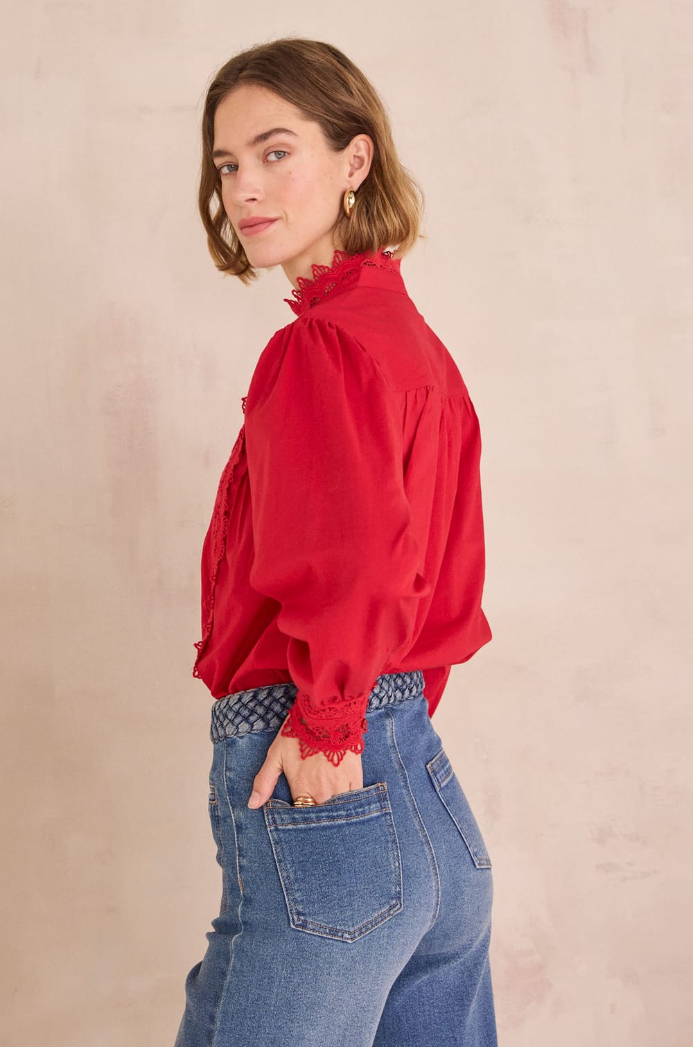 100% cotton embroidered blouse DALILA;${refinementColor}