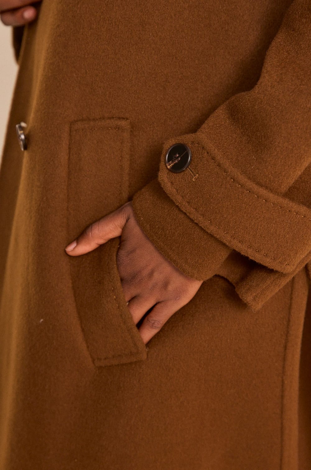 CASSANDRE long wool blend coat;${refinementColor}