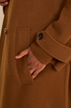 CASSANDRE long wool blend coat;${refinementColor}