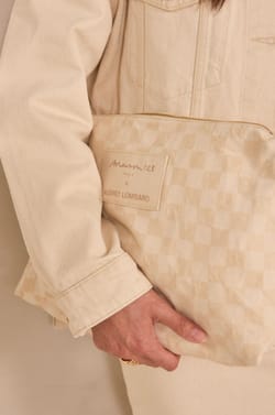 Pochette en jean &agrave; carreaux Audrey Lombard x Maison 123 SUZIE;${refinementColor}