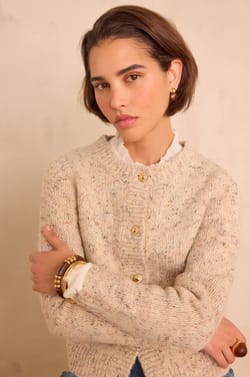 BALTO speckled cardigan;${refinementColor}