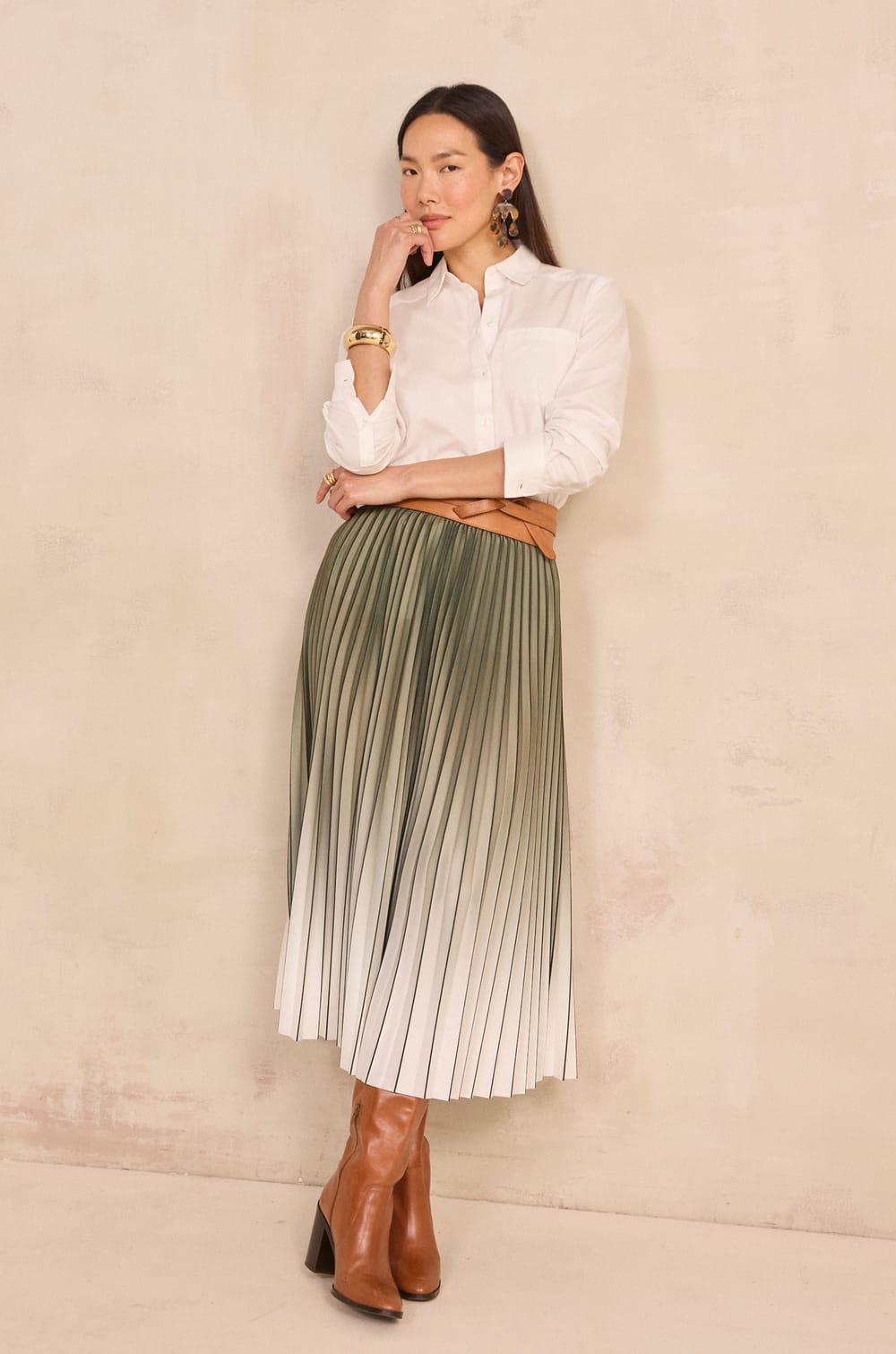 Jupe pliss&eacute;e Darcy;${refinementColor}