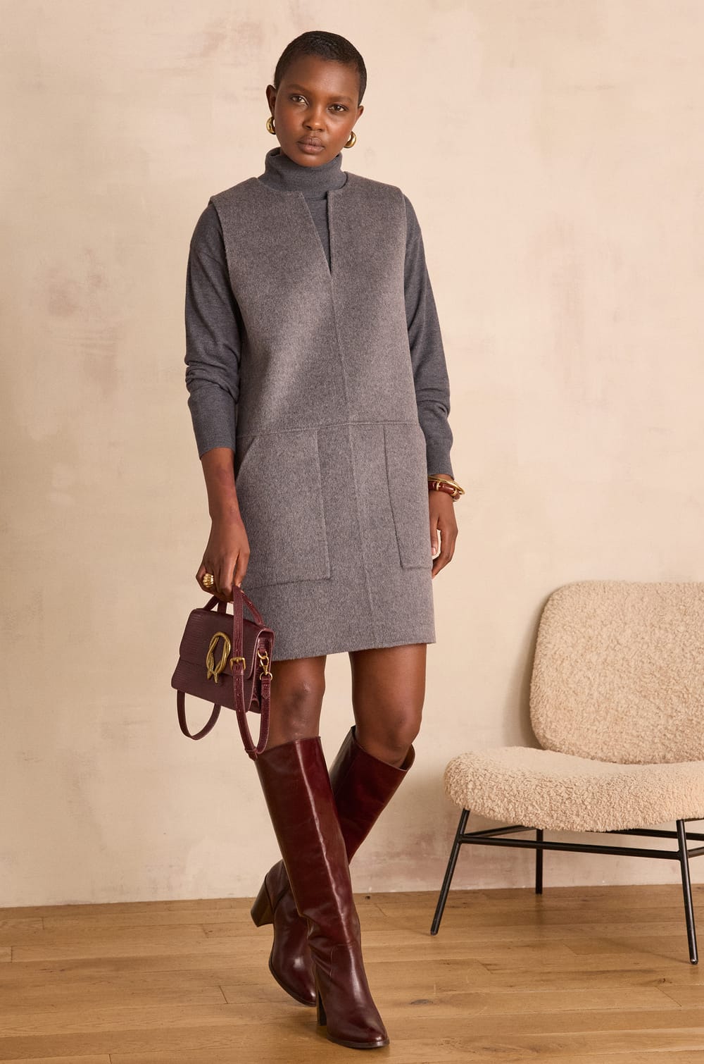 Vestido ROSALBA de lana;${refinementColor}