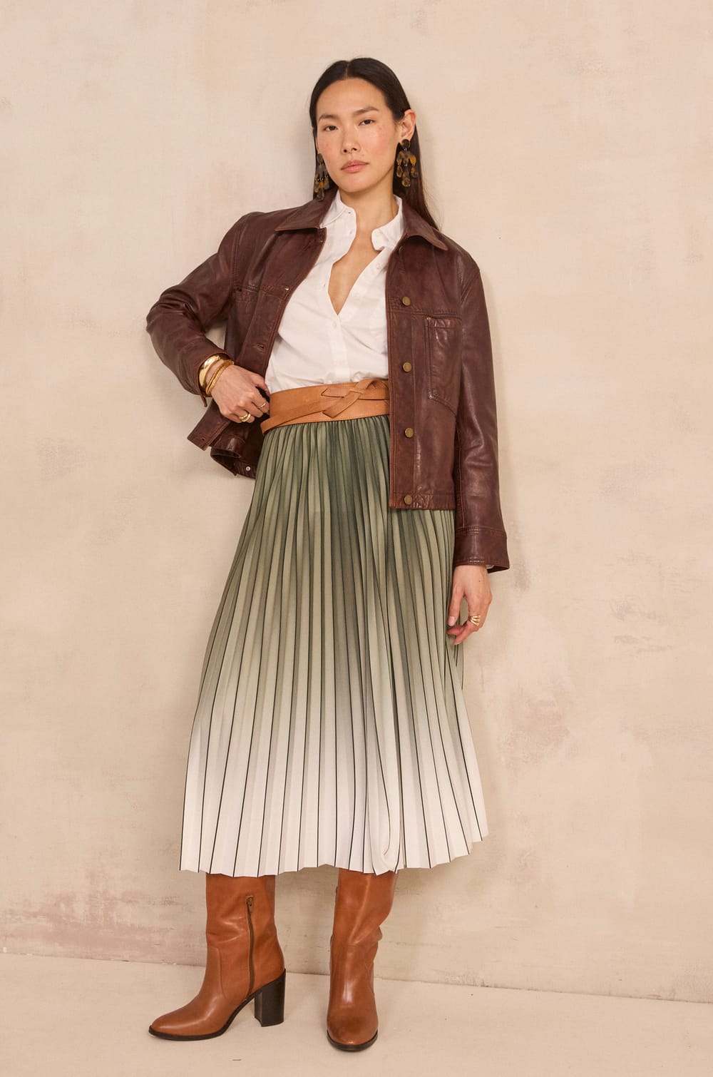 Jupe pliss&eacute;e Darcy;${refinementColor}