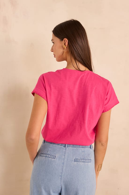 Short-sleeved cotton T-shirt TRYSTAN;${refinementColor}
