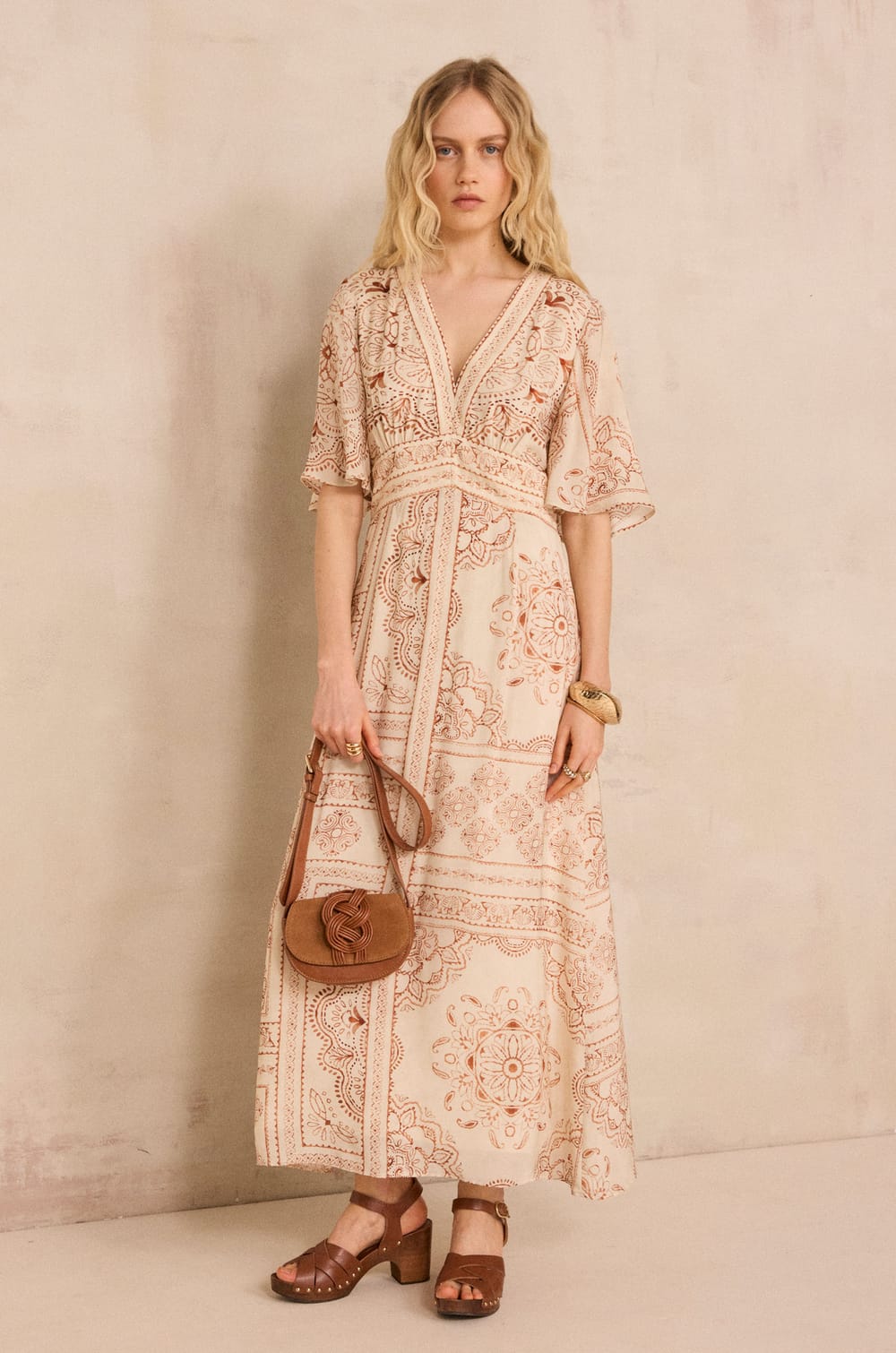 BRANA printed fluid dress;${refinementColor}